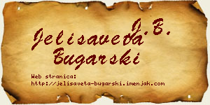 Jelisaveta Bugarski vizit kartica